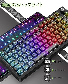 Amazon | MAGIC-REFINER MK 32機械ゲームキーボード、75%有線